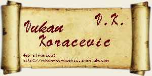 Vukan Koraćević vizit kartica